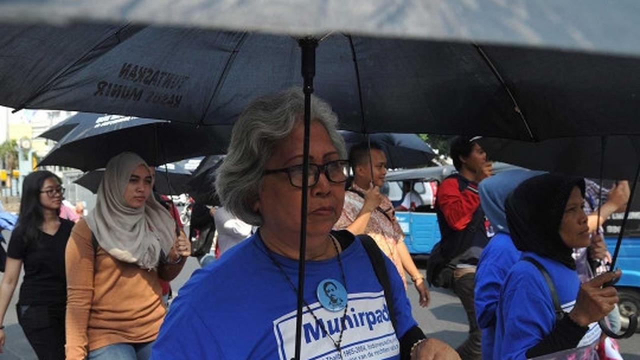Massa KASUM gelar aksi solidaritas 11 tahun terbunuhnya Munir