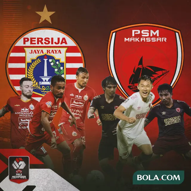 Piala Menpora - Duel Gelandang Persija Jakarta Vs PSM Makassar