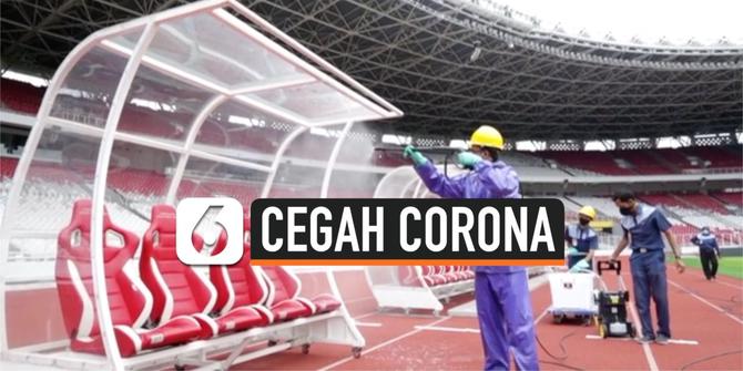 VIDEO: Cegah Corona, Stadion GBK Disemprot Disinfektan