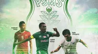PSMS Medan - Ferdinand Sinaga, Paolo Sitanggang, Legimin Raharjo (Bola.com/Adreanus Titus)