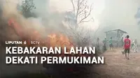 Lahan gambut seluas 30 hektare di dua wilayah di Kabupaten Ogan Ilir, Sumatra Selatan, terbakar. Kencangnya embusan angin membuat api terus membesar mendekati permukiman warga pada Sabtu petang.