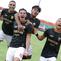 Para pemain Persis Solo melakukan selebrasi untuk merayakan gol Alexis Messidoro yang membawa timnya menang 3-2 atas Madura United di Stadion Gelora Ratu Pamelingan, Senin (6/2/2023). (Dok Persis)
