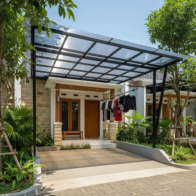 9 Desain Carport Multifungsi Bisa untuk Jemuran, Solusi Hemat Lahan