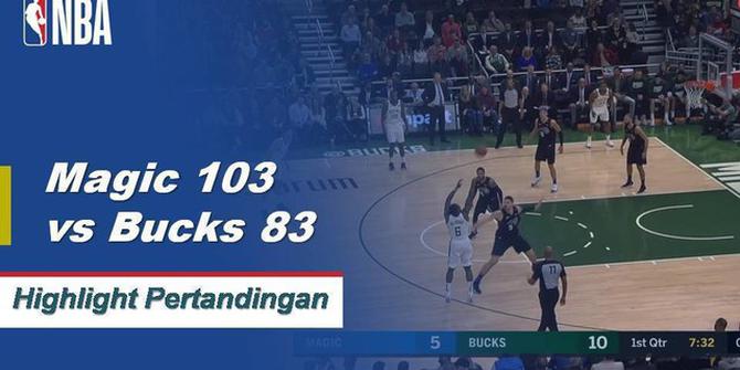 Cuplikan Pertandingan NBA : Magic 103 VS Bucks 83