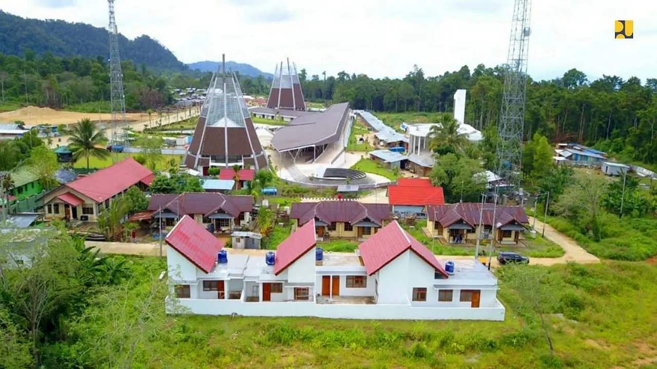 Pos Lintas Batas Negara (PLBN) Terpadu Skouw yang berada di Distrik Muara Tami, Kota Jayapura, Papua. (Foto: Kementerian PUPR)