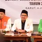 Ketua DPD PKS Garut Helmi Budiman dan Ketua DPC PPP Garut Yudi Nugraha Lasminingrat, tengah menjajaki koalisi dalam Pilkada Garut 2024. Sebelumnya PKS dan PPP pernah gawe bareng dalam Pilkada 2008 lalu. (Liputan6.com/Jayadi Supriadin)