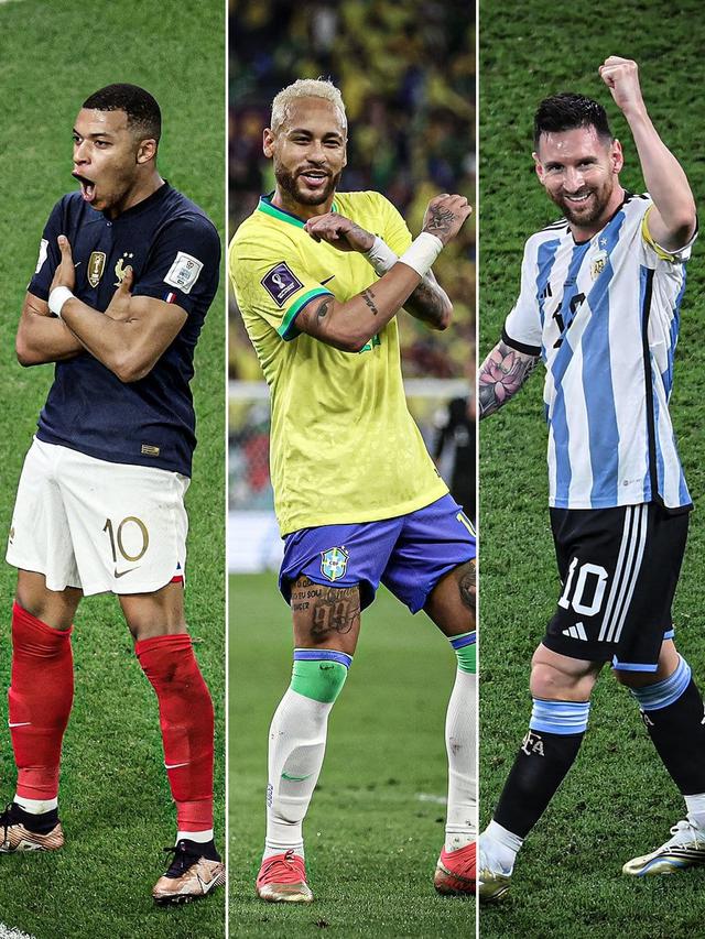 Mbappe, Neymar Jr dan Lionel Messi