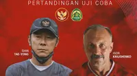 Uji Coba - Timnas Indonesia Vs Tira Persikabo - Head to Head Pelatih (Bola.com/Adreanus Titus)