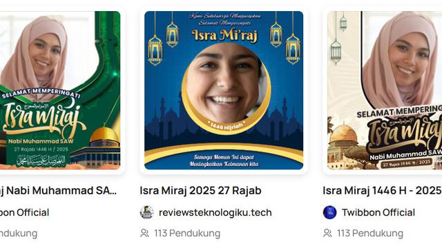 Twibbon Isra Miraj 2025 (Foto: twibbonize.com)