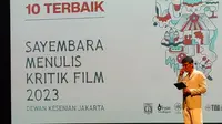 Pengumuman pemenang 10 sayembara menulis kitik film Rabu (5/07/2023) di Taman Ismail Marzuki (TIM) pada malam penutupan DKJ Fest 2023 (dok. Farel Gerald)