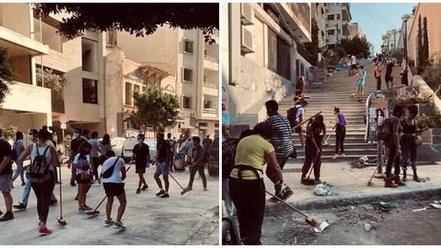6 Momen Warga Lebanon Gotong Royong Bersihkan Kota Sisa Ledakan, Bikin Salut