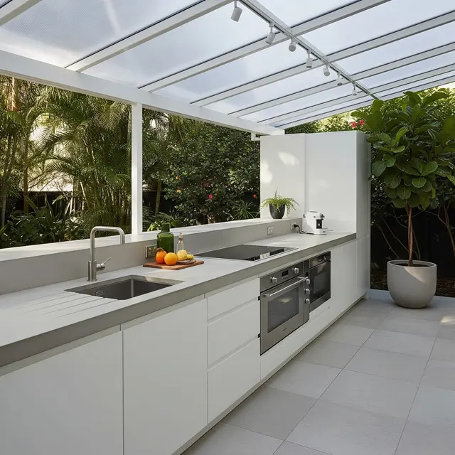 Desain Dapur Semi Outdoor Anti Tempias Hujan untuk Rumah Minimalis