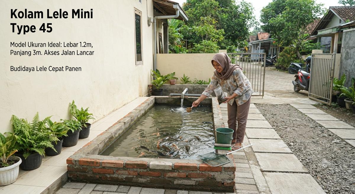 Ukuran Ideal Kolam di Samping Rumah Type 45