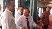Kepala PPATK Kiagus Ahmad Badaruddin mendatangi Kementerian Dalam Negeri untuk audiensi dengan Mendagri Tito Karnavian. (Liputan6/Delvira Hutabarat)
