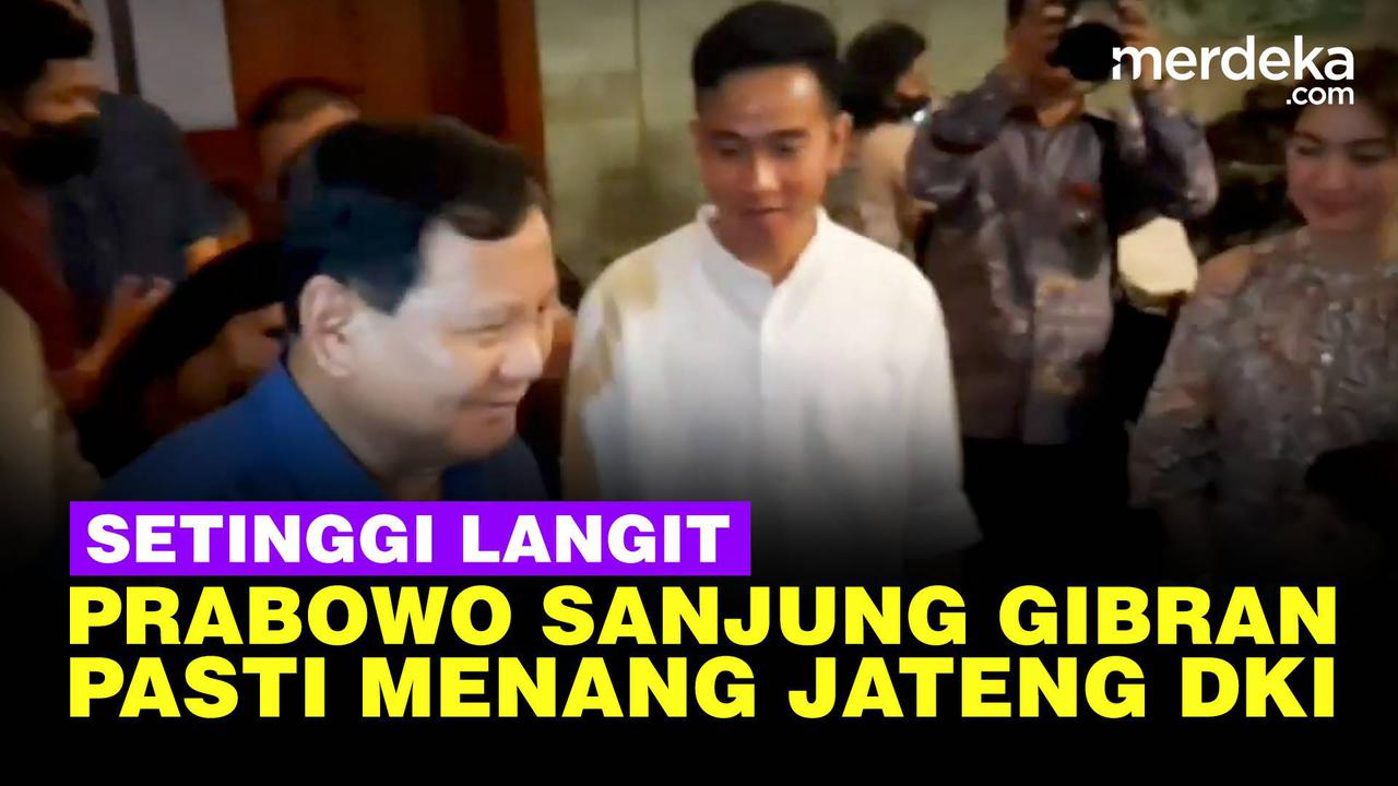VIDEO: Sanjungan Setinggi Langit Prabowo "Gibran Pasti Menang di Jateng atau Jakarta"