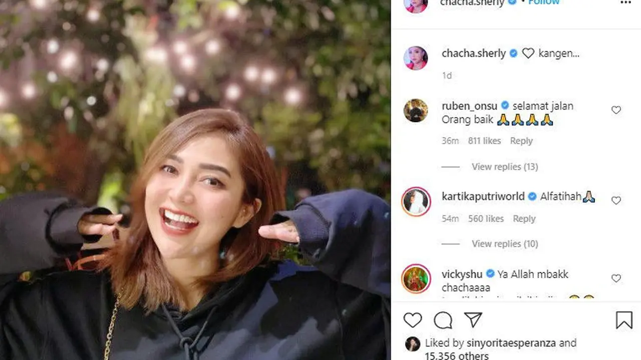 Postingan terakhir Chacha Sherly eks Trio Macan