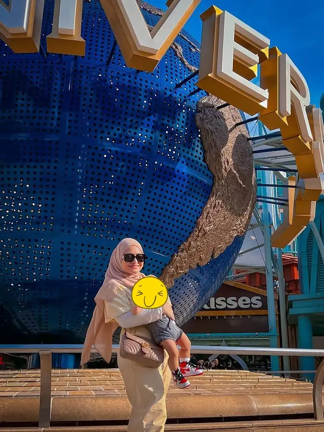 Tanpa Ditemani Sule, Ini 6 Momen Nathalie Holscher dan Anaknya Liburan di Singapura