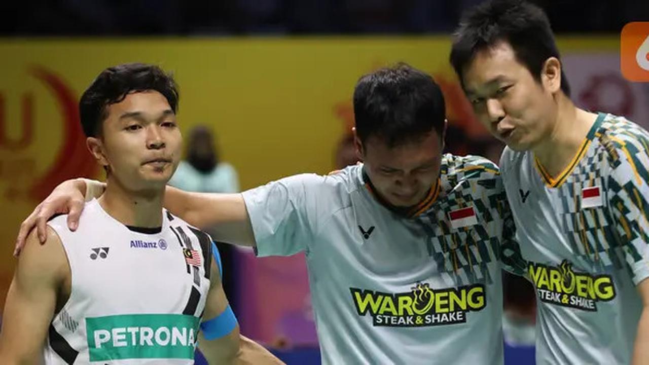 FOTO: Momen Haru The Daddies Resmi Pensiun usai Kalah di Indonesia Masters 2025: Hendra Tegar, Ahsan Menangis