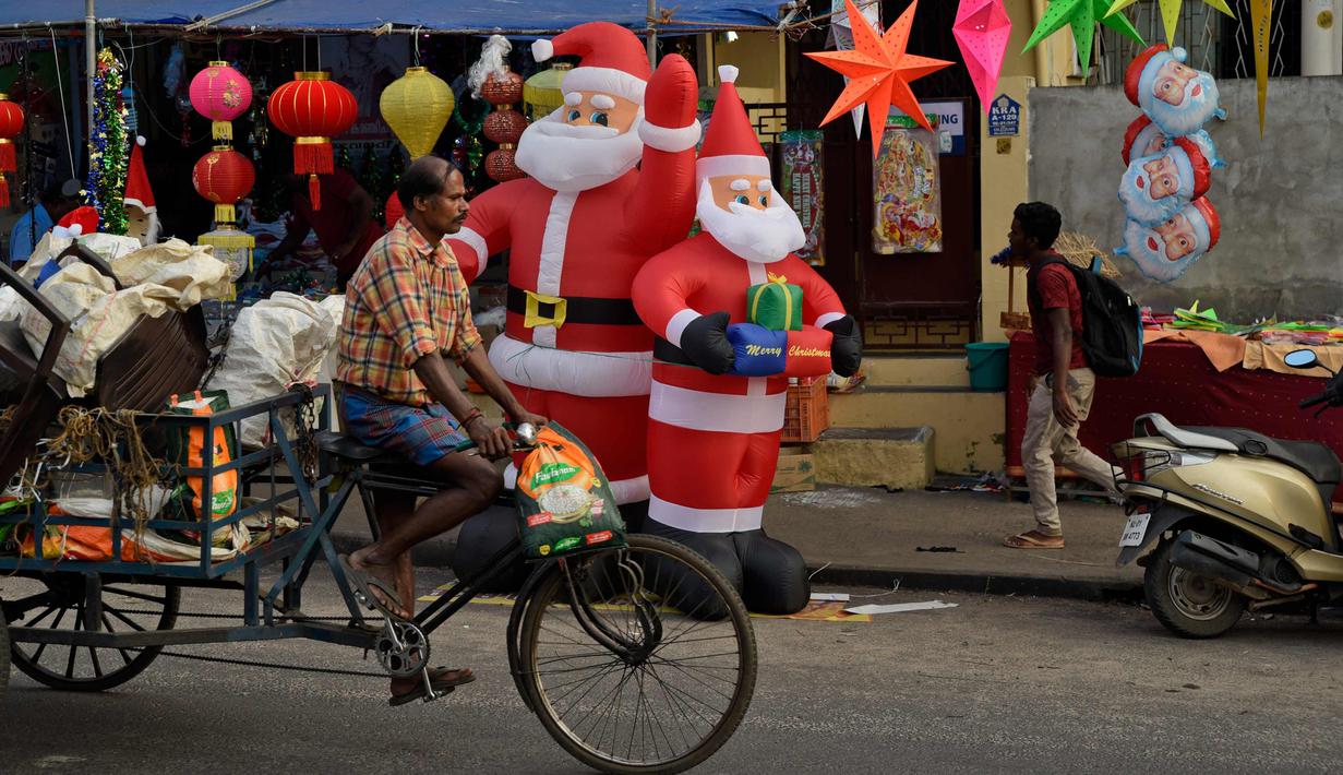 Photo Melihat Suasana Menyambut Hari Natal Di India Global Liputan6 Com