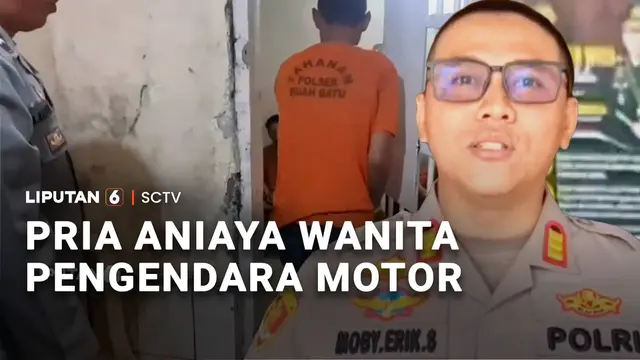 Pria Aniaya Wanita Pengendara Motor