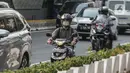 Imbauan menggunakan masker guna mengantisipasi terjadinya infeksi saluran pernapasan akut (ISPA) akibat memburuknya kualitas udara Jakarta beberapa waktu terakhir. (Liputan6.com/Faizal Fanani)