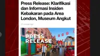 Museum Angkut di Batu Malang Kebakaran, Kerugian Diperkirakan Capai Rp100 Juta