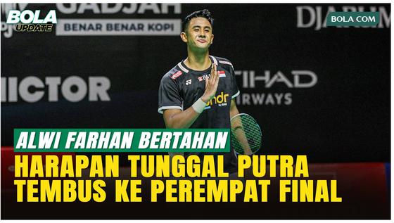 Penuh Drama, Alwi Farhan Tembus Perempat Final Indonesia Masters 2026