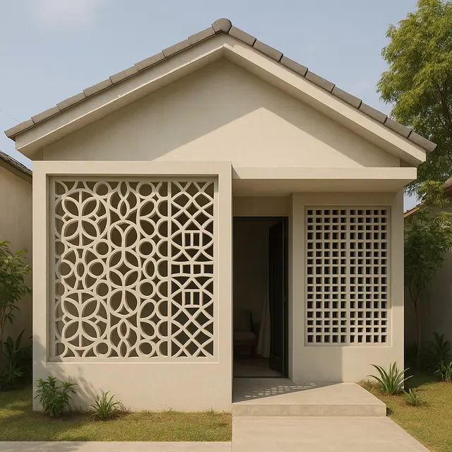 Model Rumah Sederhana dari Panel GRC (Image by ChatGPT)
