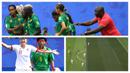 Penerapan VAR (Video Assistant Referee) , mogok main dan insiden meludah mewarnai laga Inggris vs Kamerun pada babak 16 besar Piala Dunia Wanita 2019. Berikut galeri foto mengenai 3 hal yang membuat laga Inggris vs Kamerun jadi perbincangan media internasional.