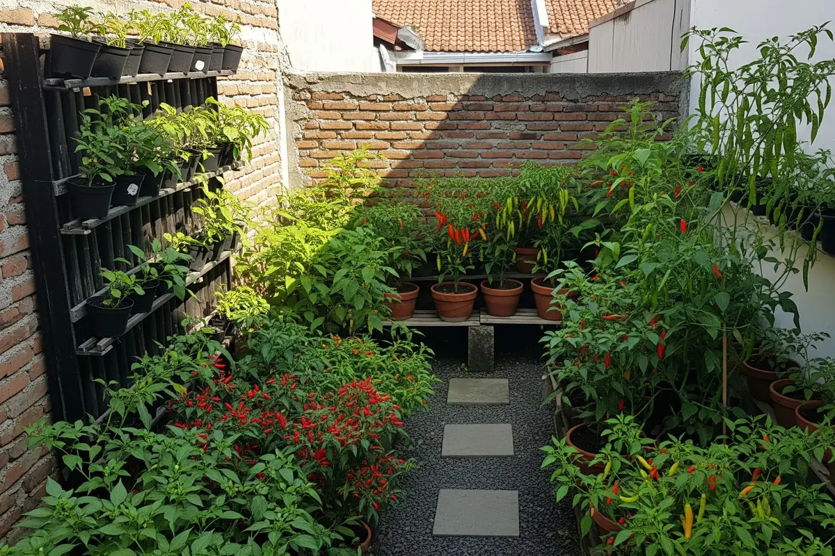 Ide Kebun Cabai 2x2 di Pekarangan Sempit