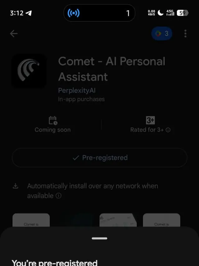 Cara download Comet AI mobil di Android.