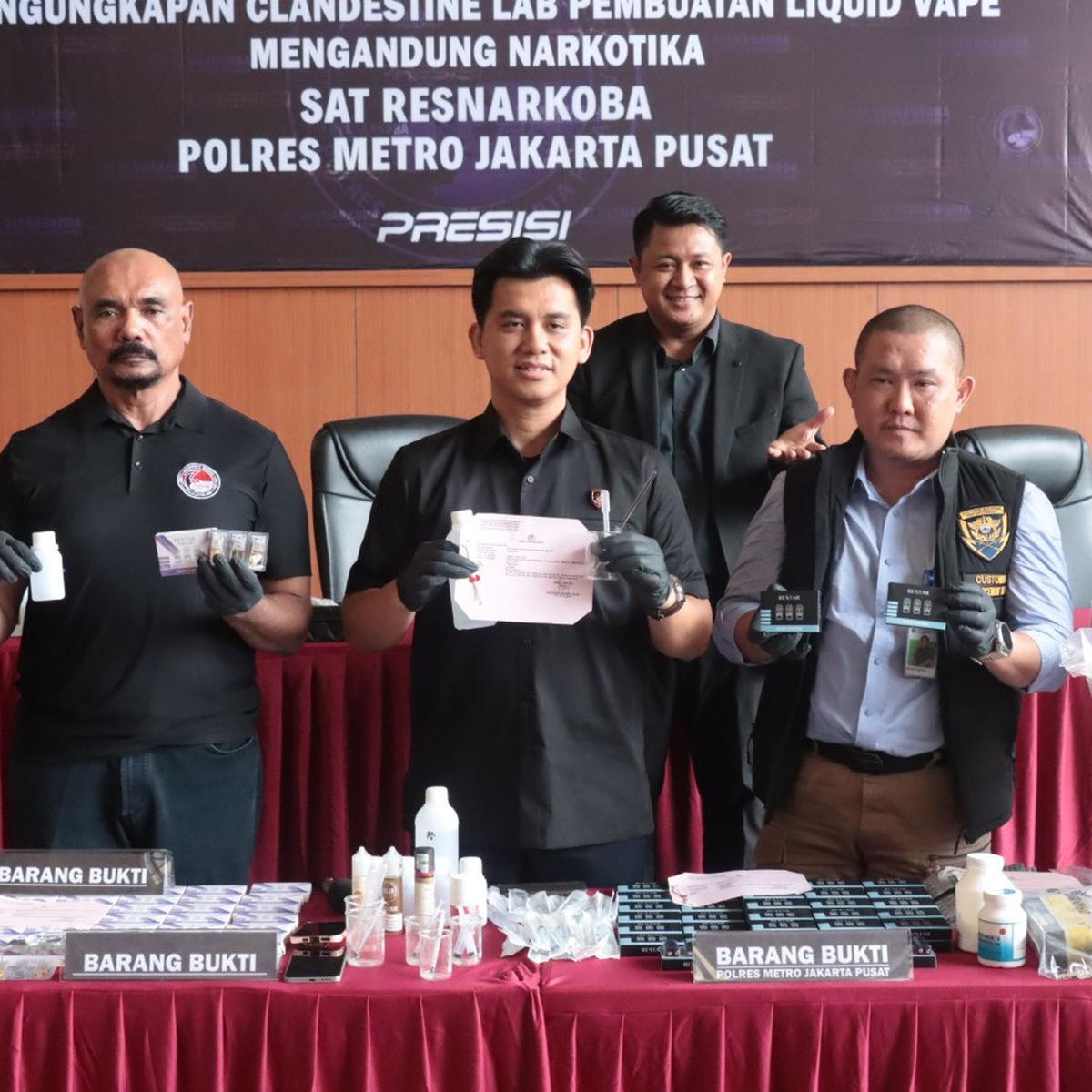 Produksi Vape Narkotika di Apartemen Mewah Jakpus