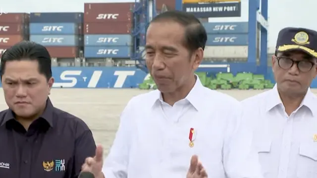 Presiden Jokowi meresmikan Makassar New Port di Sulawesi Selatan, Kamis (22/2) (Youtube Sekretariat Presiden)