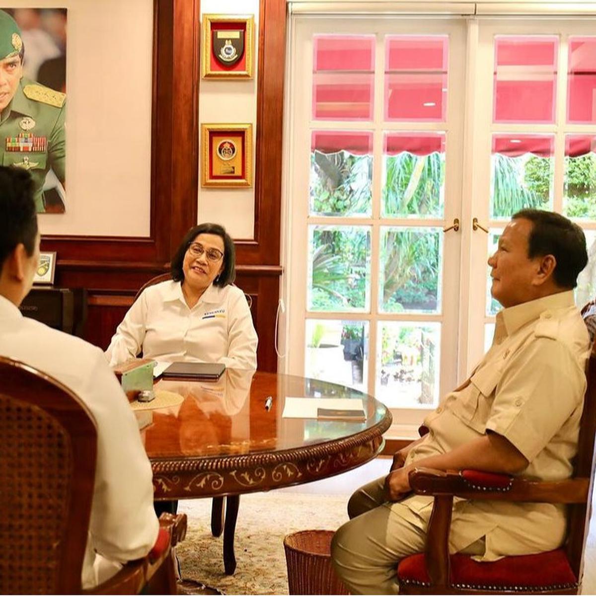 Pertemuan Sri Mulyani, Prabowo dan Thomas Djiwandono