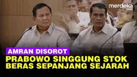 Reaksi Mentan Amran, Presiden Prabowo Singgung Stok Beras Tertinggi Sepanjang Sejarah