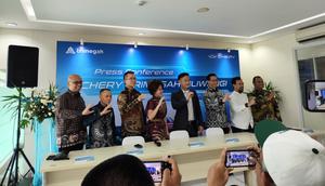 Press Conference Chery Trimegah Bekasi setelah peresmian dealer barunya (Liputan6.com/Zaidan Fakhir)
