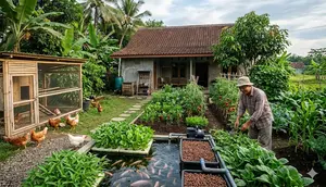 8 Cara Mengubah Halaman Kosong Menjadi Kebun Produktif Plus Kolam Ikan Mini, Asri dan Menghasilkan