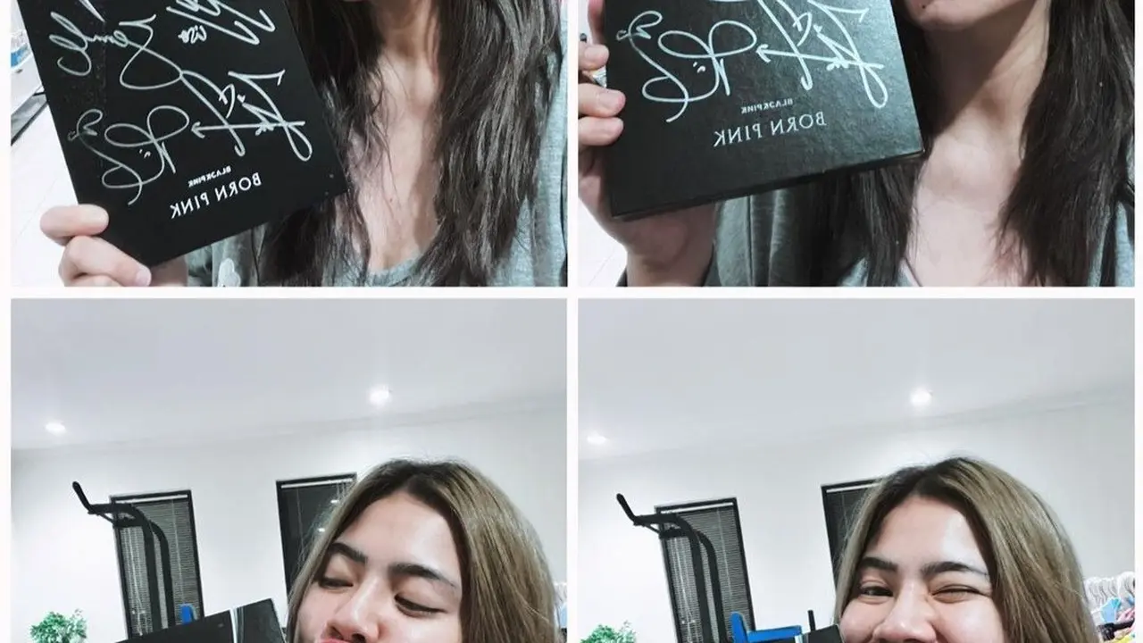 Felicya Angelista pamer album yang sudah di tanda tangani personel BLACKPINK