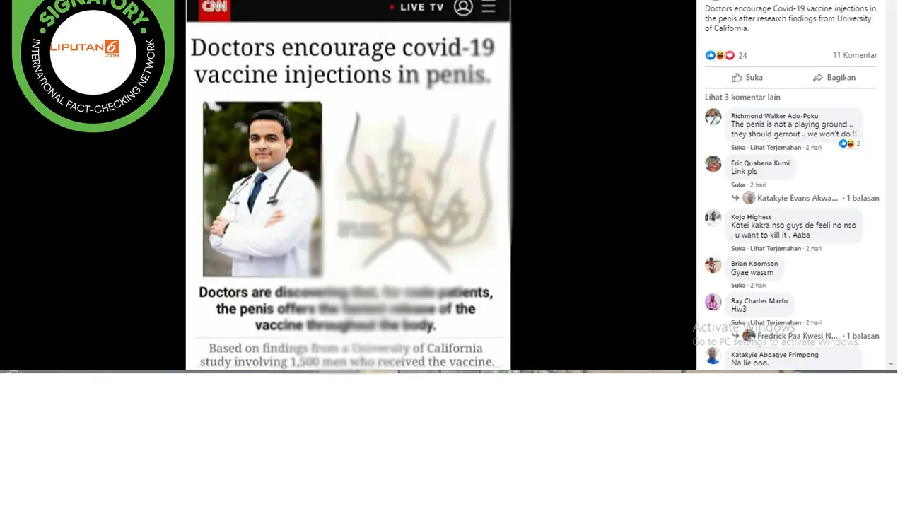 Klaim dokter desak suntik vaksin covid-19 pada pria di penis