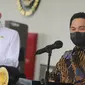 Menteri BUMN Erick Thohir dalam konferensi pers mengenai korupsi Garuda Indonesia di Kejaksaan Agung, Senin (27/6/2022). (Tim Publikasi Erick Thohir)