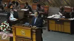 Menteri Keuangan, Bambang Brodjonegoro memberikan keterangan saat Rapat Paripurna DPR ke-34 di Jakarta, Kamis (25/6/2015). Sidang beragendakan penyampaian pokok-pokok RUU tentang pertanggungjawaban APBN tahun anggaran 2014. (Liputan6.com/Herman Zakharia)