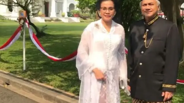 Gaya Sri Mulyani berkebaya saat menghadiri Upacara 17 Agustus 2021 di Istana
