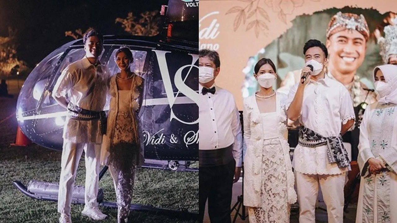 7 Momen Ngunduh Mantu Vidi Aldiano dan Sheila Dara, Mewah Naik Helikopter