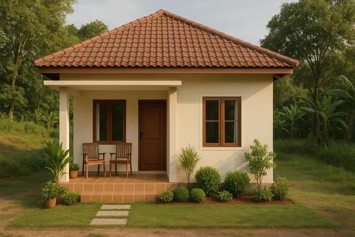 10 Desain Rumah Sederhana Minimalis 6x9 Meter di Desa dengan Teras dan Taman Mini, Referensi Hunian Asri 2025