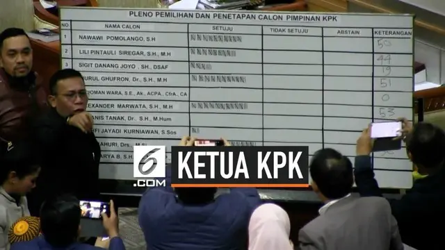VIDEO: Firli Bahuri Terpilih jadi Ketua KPK 2019-2023