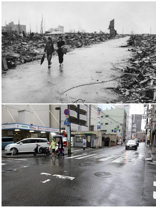 Foto Dramatis Hiroshima-Nagasaki Sejak Bom Atom Hingga Saat Ini
