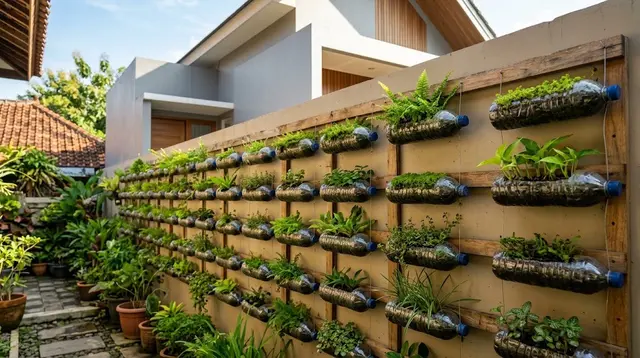 Cara Membuat Dinding Hijau dari Botol Bekas, Buat Rumah Makin Asri dan Cantik