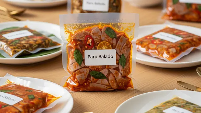 Paru balado dalam kemasan vakum mini