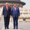 Presiden Amerika Serikat Donald Trump berdiri bersama Presiden China Xi Jinping di kawasan Temple of Heaven, Beijing, Kamis (14/5/2026). (Dok. AP/Mark Schiefelbein)