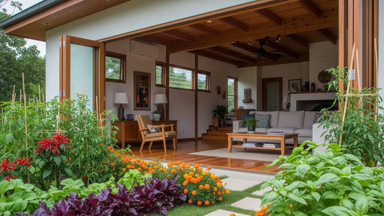 Desain Rumah Ramah Lingkungan dengan Kebun Sayur